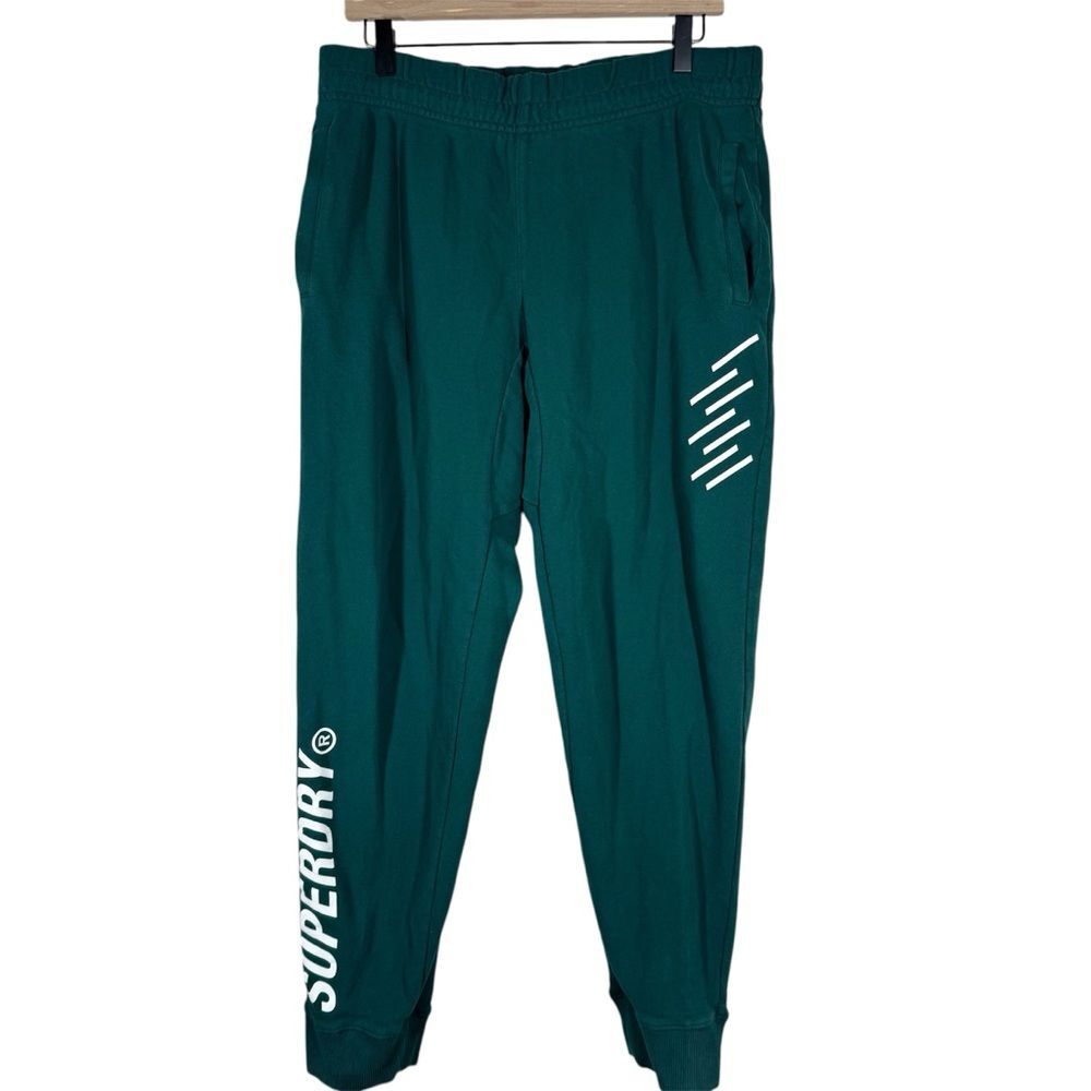 SUPERDRY Training Core Sport Jogger Sweatpants Pine Green Mens Size Large